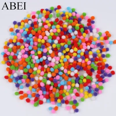 2000 teile/los 6mm Mix Farben Bommel Ball Weichen, Flauschigen Furball Hochzeit Weihnachten Home