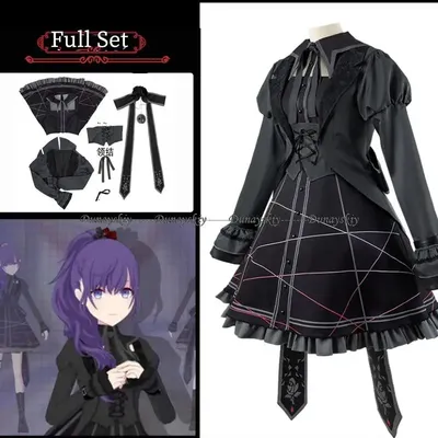 Projekt Sekai Bunte Bühne Frauen Cosplay Halloween Kostüme Frau Kostüm Sets Perücke Asahina Mafuyu Image