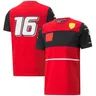 2024 New F1 Racing Red Team t-shirt estiva da uomo Charles Leclerc 16 Charles Sainz 55 Driver Team