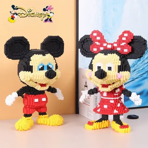 2024 neue Disney Mickey's Baustein Spielzeug 25cm/38cm Puzzle montiert Baustein Spielzeug DIY