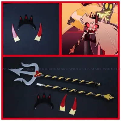 Hazbin Cosplay Hotel Halloween Charlie Prop Charlie Horn Krone Frauen Männer Halloween Cosplay Prop Image