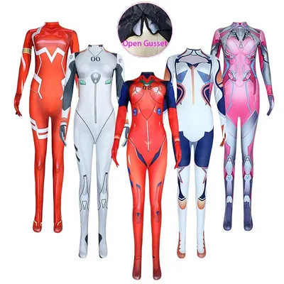Anime Zentai Ayanami Rei Jumpsuits Kospy Kos Tsume Unisex Zentai Catsuit Girls Haween Bodysuit Image