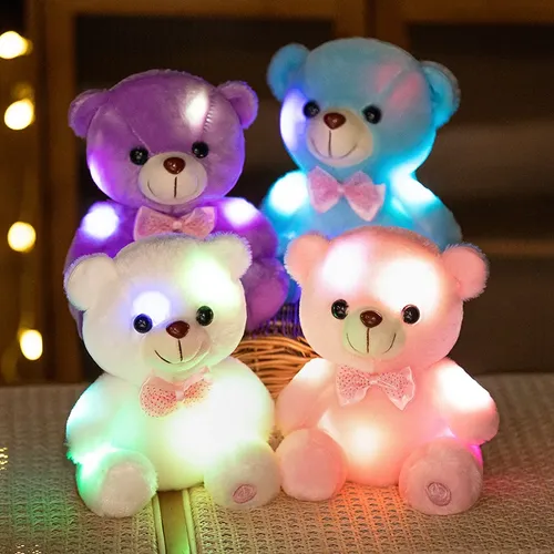 20cm leuchtende kreative leuchten führte Teddybär Stofftier Plüsch tier bunt leuchtende Fliege Bär