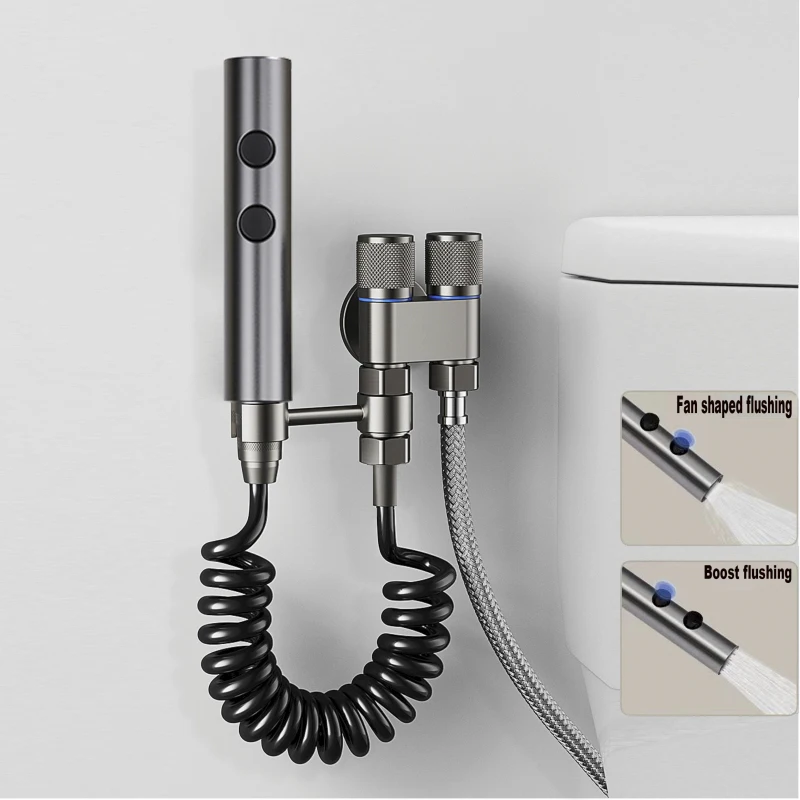 Handheld Wc Bidet Wasserhahn Regen Sprayer Edelstahl Dual-Taste Bidet Sprayer Set Handheld Sprayer Dusche Selbst-Reinigung