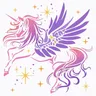 Stencil unicorno 11.8x11.8 pollici riutilizzabile unicorno Pegasus modello di disegno unicorno e