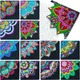 4 stücke DIY Diamant Malerei Ecke Cover Lesezeichen für Bücher Mandala Blumen Strass Mosaik Dreieck