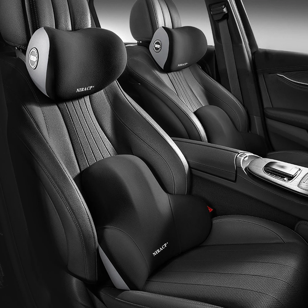 Auto Kissen Kopfstütze Nacken Kissen Memory Foam Zervikale Lenden Unterstützung Auto Kopfstütze Zurück Pad Zurück Kissen Büro Auto Innen Zubehör Image