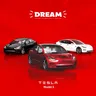 Traum 1/64 Tesla Model3 Diecast Modell Auto