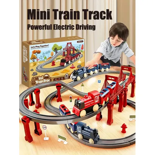 Elektrische Montage Eisenbahn Zug Junge pädagogische Simulation Modell Set Weihnachten Geburtstag