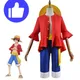 Anime Affe Ruffy Cosplay Kostüme Affe-D-Ruffy Cosplay rote Tops Hosen Anzüge Hüte Halloween für