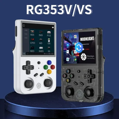 Console de jeu vintage RG353V 3.5 pouces 640x480 système portable pour touristes Linux PC
