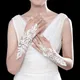 Gants sans doigts en dentelle perlée pour femmes gants courts pour patients de mariage gants en