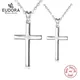 EUDORA-Collier avec pendentif croix en argent regardé 925 bijoux délicats petite ou grande croix