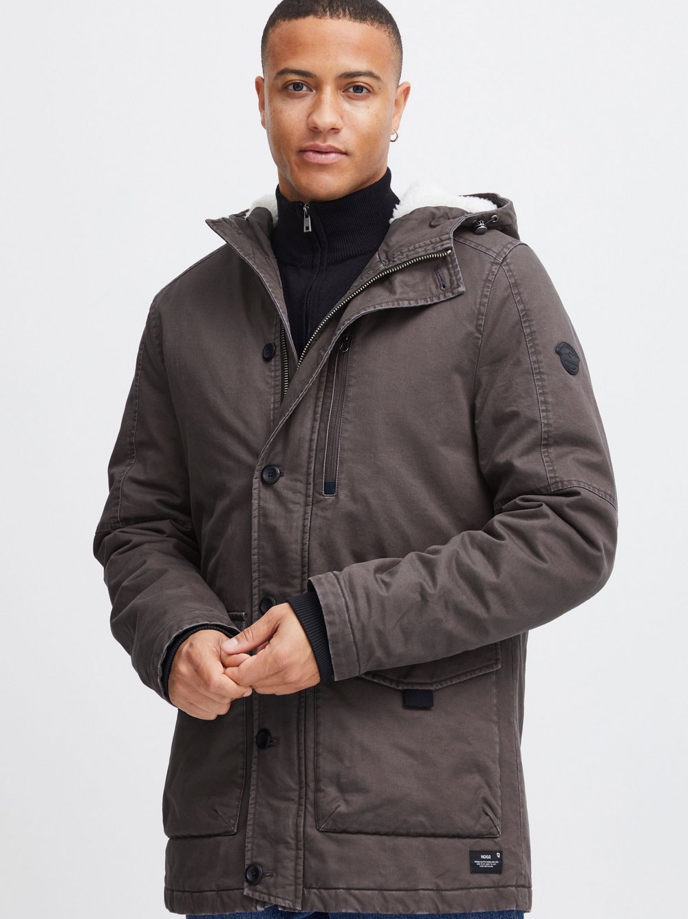 Indicode Winterjacke Herren grau, L Image