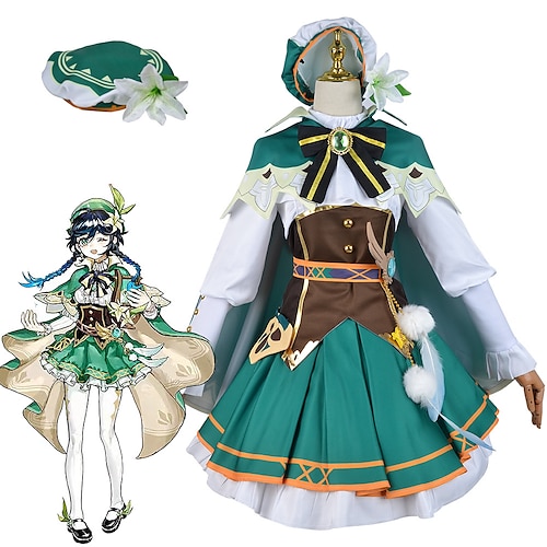 Elementar-Saga Venti Anime Cosplay Kostüm Outfits Cosplay-Anzüge Karneval Maskerade Kostüm Für Damen Erwachsene Image