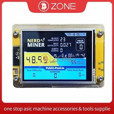 NerdMiner V2 2.8 Inch Display BTC Solo Lottery Nerd Miner Crypto Bitcoin Mining Machine майнер