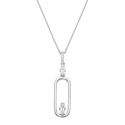 Giorgio Martello Milano - Kette Anhänger mit Zirkonia, Silber 925 Ketten 1 ct Silber Damen