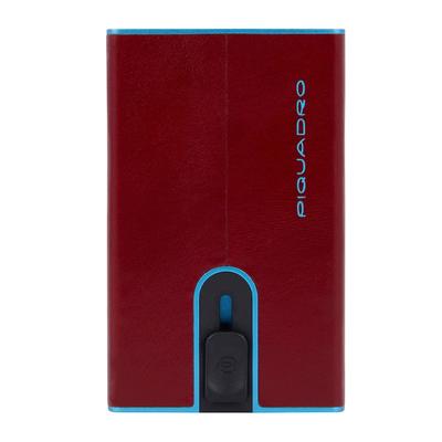 Piquadro Black Square Kreditkartenetui RFID Schutz Leder 6 cm red Rot Herren Image