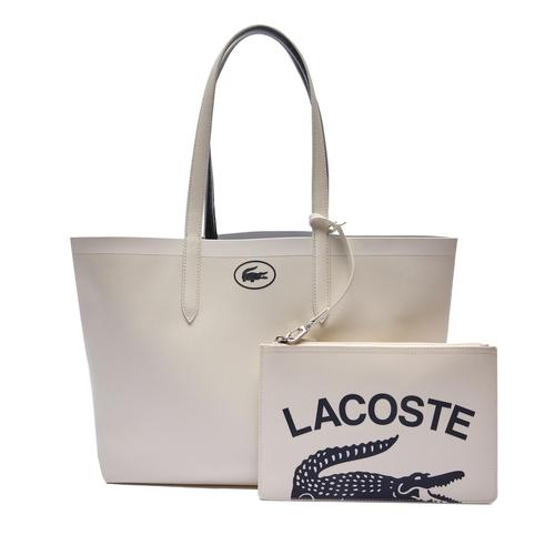 Lacoste - Handtasche 'Anna reversible Pique Effect Tote' Polyacryl Shopper 1 ct Weiss Damen