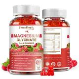 GREENPEOPLE Magnesium Glycinate Gummies 400mg - Magnesium Potassium Supplement with Vitamin D B6 CoQ10 for Calm Mood & Muscle Sleep for Adults - 120 Raspberry Gummies