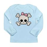CafePress - Cute Skull Girl Long Sleeve Infant T Shirt - Long Sleeve Infant T-Shirt