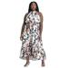 Plus Size Women's Tiered Floral Maxi Dress by ELOQUII in Tapestry Floral (Size 18)