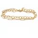 Gold Layered Double Chain Bracelet, Rolo & Paperclip Link, 18K 2 Set Bracelets, Silver Paperclip Chain Bracelet