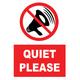 Quiet Please Exams Library Quiet Area School College University etc Notice Sign Self Adhesive Sticker Decal Sign Signage