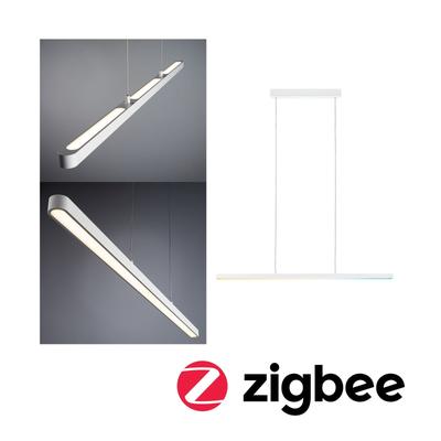 PAULMANN LED Pendelleuchte "Lento Smart Home Zigbee 3x13,5W 230V Aluminium/Kunststoff", weiß, H: 2,5cm, Lampen, TunableWhite Image