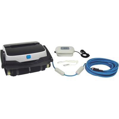 Poolroboter UBBINK "Robotclean 3 Plus", schwarz-weiß (schwarz, weiß), B:43cm H:22cm L:47cm, Kunststoff, Poolbodensauger, für Reinigung von Boden, Wand und Wasserstandslinie Image