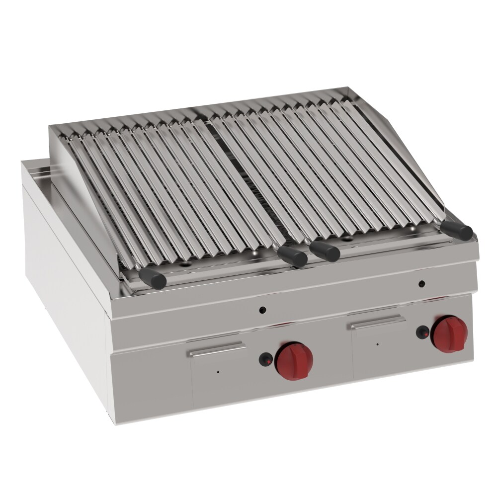 EURAST - Lavastein-gasgrill auftisch - 700x600x280 mm - 13,8 Kw - 30230311 Image