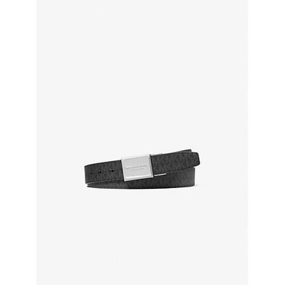 Michael Kors Reversible Logo and Leather Belt Blac...