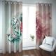 Deertweet Home Wild Animals Window Drapes Cool Tiger Print Darkening Grommet Curtain Red Flowers Blackout Curtains for Bedroom Living Room 2 Panels H180xB140