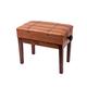 Solid Wood Piano Stool Luxury Solo Piano Bench Stool 10CM Height Adjustable, 55 x 34 x 47-57CM, Perfect for Piano Practice, Teak, Brown (Teak 1)