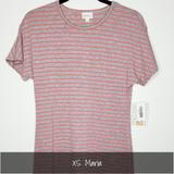 Lularoe Dresses | Lularoe Maria Maxi Dress Xs Striped New | Color: Gray/Pink/Tan | Size: Xs