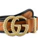 Gucci Accessories | Gucci Logo Buckle Belt Matlasse Leather Belt Cognac And Black | Color: Black/Orange | Size: Os