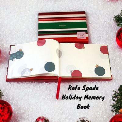 Kate Spade Holiday | Kate Spade Nib Memory Book Jolly Stripe 224 Pages Ribbon Bookmark Christmas | Color: Green/Red | Size: Os