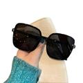 HEXHUASR Sunglasses Mens Sunglasses Women Fashion Gradient Glasses Square Large Frame Glasses Outdoor Sun Glasses-Black-Colour