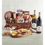 Gourmet Specialty Snacks Basket With Wine - 2 Bottles, Family Item Food Gourmet Assorted Foods, Gifts by Harry & David