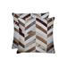 eRug Outlet 18" x 18" x 5" Cowhide Throw Pillow Cover & Insert, Set of 2 5.0 H x 18.0 W x 18.0 D in /Polyfill/Textured in Brown/Beige | Wayfair