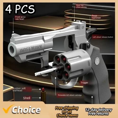 4pcs zp5 Revolver Soft Bullet Gun 357 simulierte Auswurf Spielzeug pistole Adult Boy Kind Soft