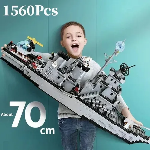 Riesige Größe 1560 Stück Marine Kriegsschiff Armee Schiff Modell Kriegsschiff 6 in 1