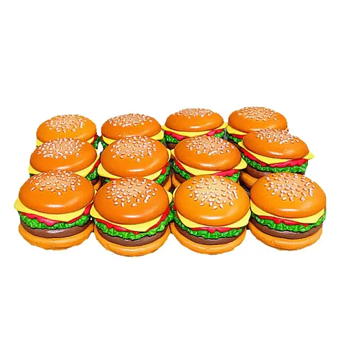 4 teile/satz Mini-Simulation Lebensmittel Hamburger so tun als spielen für Puppe Küche Spielzeug