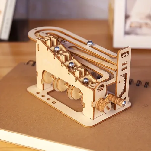 Kletter antrieb Modell Montage Puzzle 3D Holz Puzzle mechanische Spur Ball Lernspiel zeug Holz