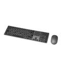 Amazon Basics Tastatur und Maus, kabellos, aufladbar, ultradünn, leiser Anschlag, mit Nummernblock, (dt. Layout nicht garantiert), schwarz