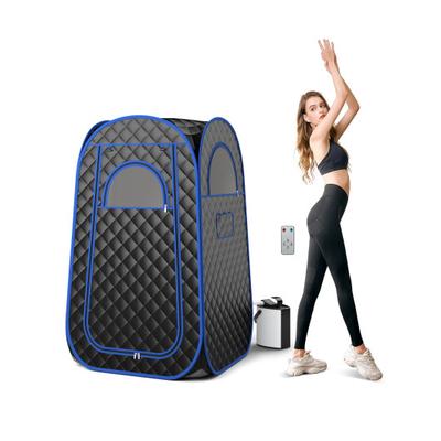 Costway Full-Body Personal Sauna Tent with 1000W 3L Steam Generator for Home Spa Relaxation-Black