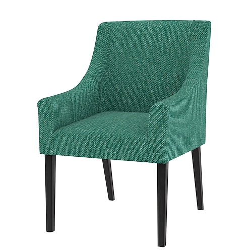 Stuhlabdeckung mit Armlehnen einfarbig gepolsterte Bezüge Image