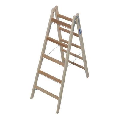 Krause Holz Doppelleiter »STABILO« 2x 5 Sprossen braun, 150 cm