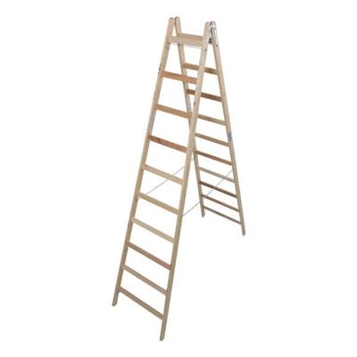 Krause Holz Doppelleiter »STABILO« 2x 10 Sprossen braun, 280 cm