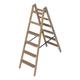 Krause Holz Doppelleiter »STABILO« 2x 6 Stufen braun, 175 cm